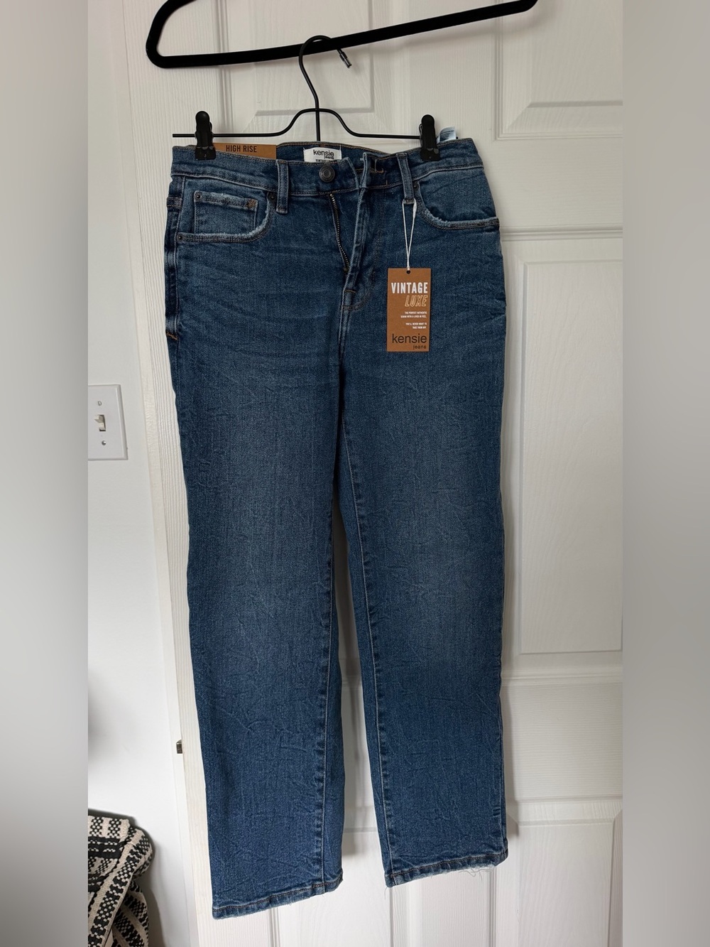 Kensie Dark Blue Vintage Wash High-Rise Jeans